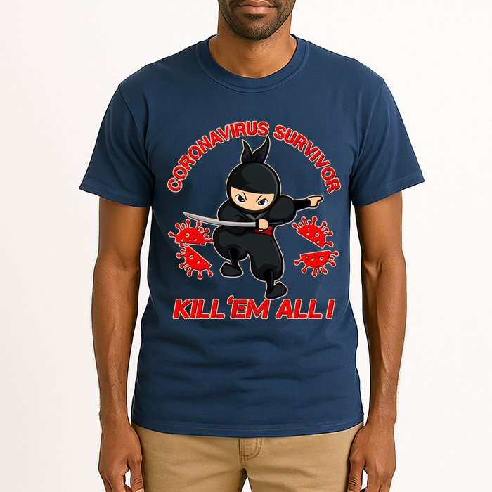 Coronavirus Survivor Ninja Kill Em' All Tall T-Shirt