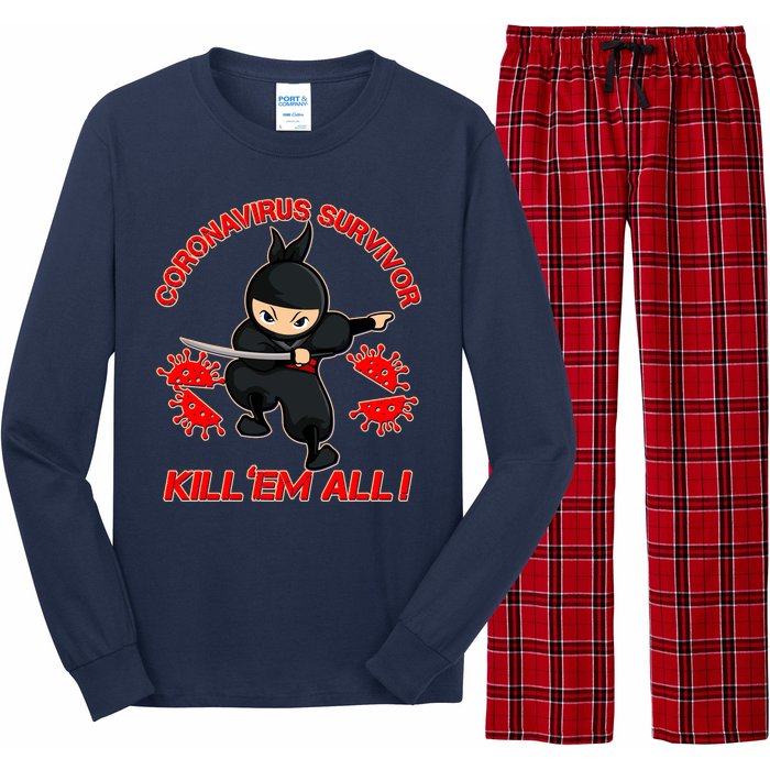 Coronavirus Survivor Ninja Kill Em' All Long Sleeve Pajama Set