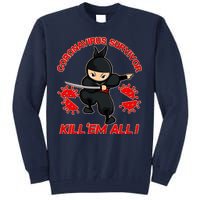 Coronavirus Survivor Ninja Kill Em' All Tall Sweatshirt