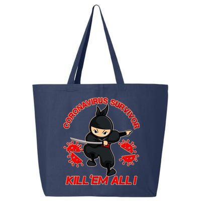 Coronavirus Survivor Ninja Kill Em' All 25L Jumbo Tote