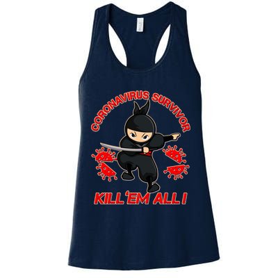 Coronavirus Survivor Ninja Kill Em' All Womens Tank Top