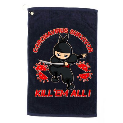 Coronavirus Survivor Ninja Kill Em' All Golf Towel