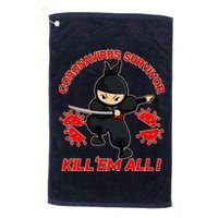Coronavirus Survivor Ninja Kill Em' All Golf Towel