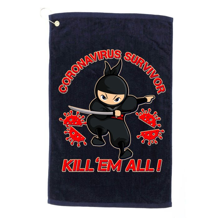 Coronavirus Survivor Ninja Kill Em' All Golf Towel