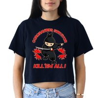 Coronavirus Survivor Ninja Kill Em' All Crop Top