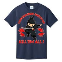 Coronavirus Survivor Ninja Kill Em' All Kids T-Shirt