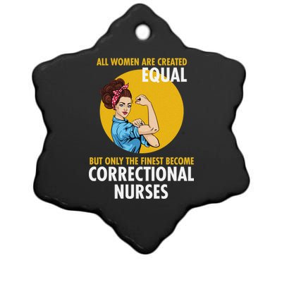 Correctional Nurse Ceramic Star Ornament