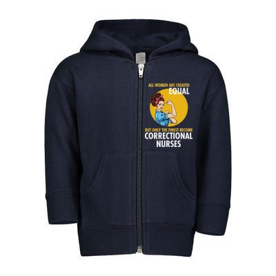 Correctional Nurse Toddler Zip Fleece Hoodie