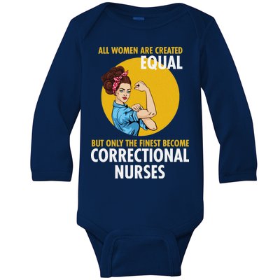 Correctional Nurse Baby Long Sleeve Bodysuit