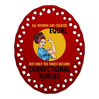 Correctional Nurse Ceramic Oval Ornament