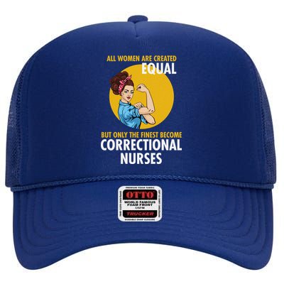 Correctional Nurse High Crown Mesh Back Trucker Hat