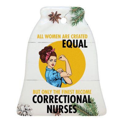 Correctional Nurse Ceramic Bell Ornament