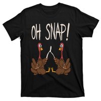 Cool Oh Snap Funny Turkey With Wishbone Thanksgiving T-Shirt