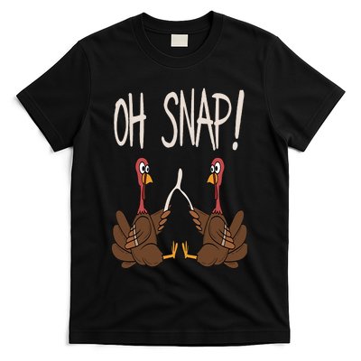 Cool Oh Snap Funny Turkey With Wishbone Thanksgiving T-Shirt