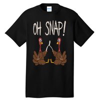 Cool Oh Snap Funny Turkey With Wishbone Thanksgiving Tall T-Shirt