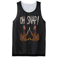 Cool Oh Snap Funny Turkey With Wishbone Thanksgiving Mesh Reversible Basketball Jersey Tank