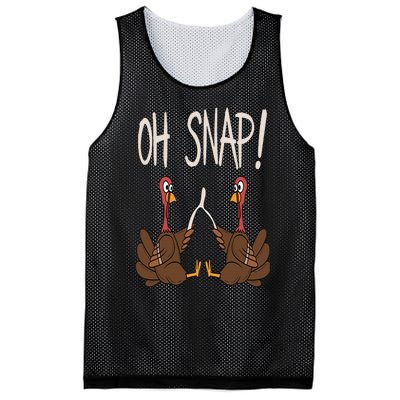 Cool Oh Snap Funny Turkey With Wishbone Thanksgiving Mesh Reversible Basketball Jersey Tank