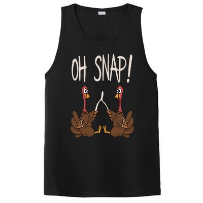 Cool Oh Snap Funny Turkey With Wishbone Thanksgiving PosiCharge Competitor Tank