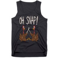 Cool Oh Snap Funny Turkey With Wishbone Thanksgiving Tank Top