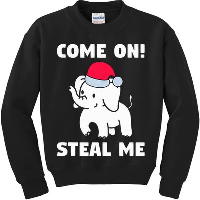 Come on! Steal me  White elephant gift in Office Party  Kids Sweatshirt