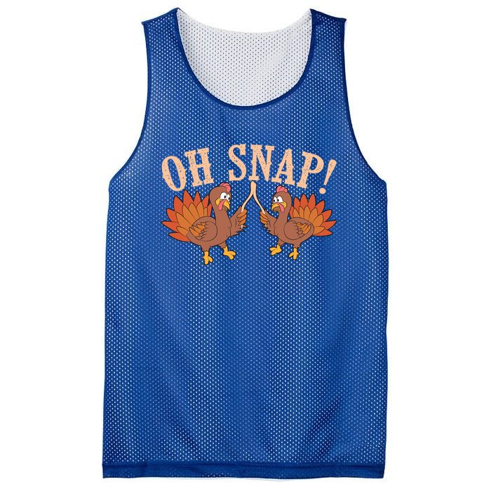 Cool Oh Snap! Funny Turkey With Wishbone Thanksgiving Gift Meaningful Gift Mesh Reversible Basketball Jersey Tank