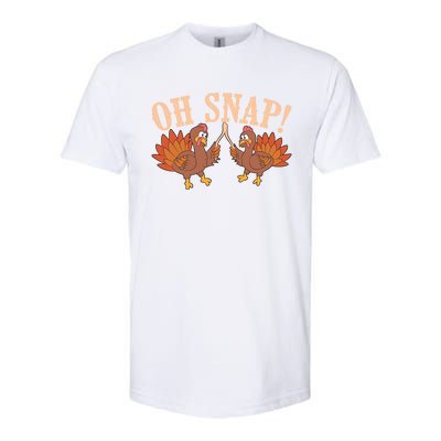 Cool Oh Snap! Funny Turkey With Wishbone Thanksgiving Gift Meaningful Gift Softstyle CVC T-Shirt