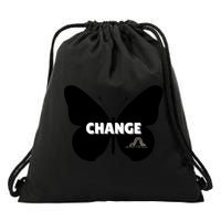 Change Or Stay The Same Butterfly Drawstring Bag