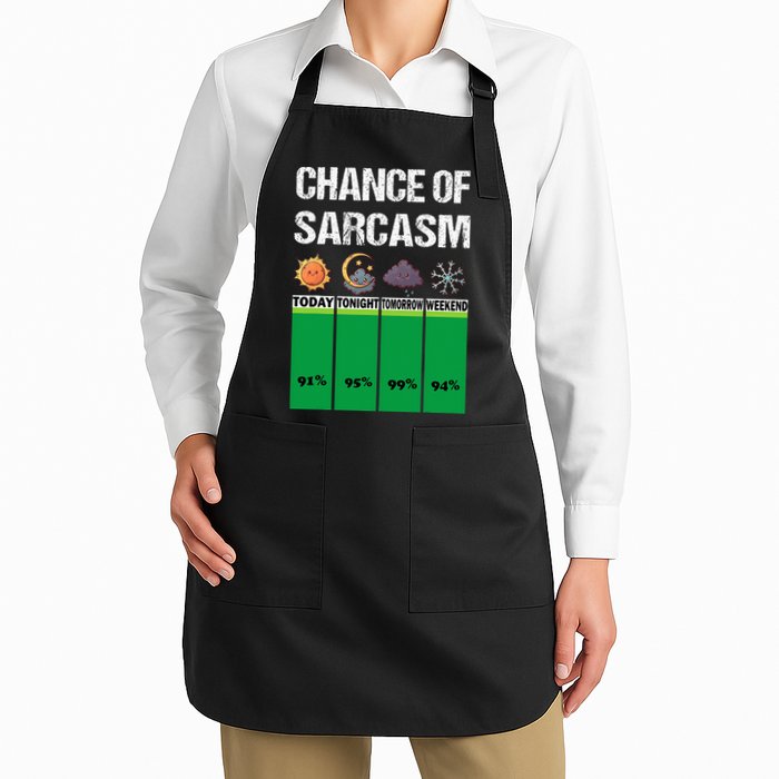 chance of sarcasm weather funny weather Apron