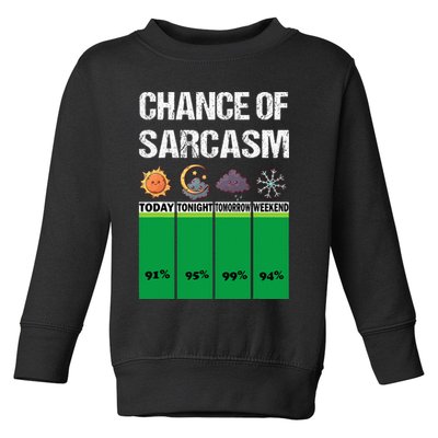 chance of sarcasm weather funny weather Toddler Sweatshirt