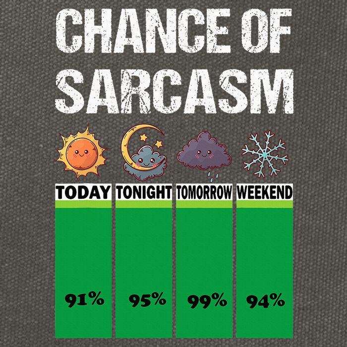chance of sarcasm weather funny weather Cotton Canvas Backpack