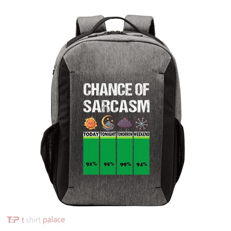 chance of sarcasm weather funny weather Vector Backpack