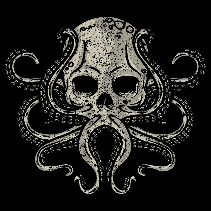 Creepy Octopus Skull Sea Monster Kraken Scuba Diver Goth Cooling Performance Crew T-Shirt
