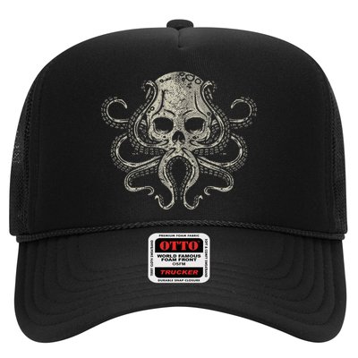 Creepy Octopus Skull Sea Monster Kraken Scuba Diver Goth Trucker Hat