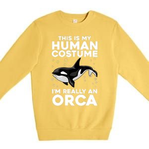 Cool Orca Sea Ocean Animal Orca Lover Premium Crewneck Sweatshirt