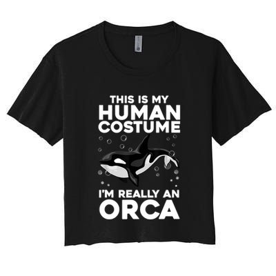 Cool Orca Sea Ocean Animal Orca Lover Crop Top