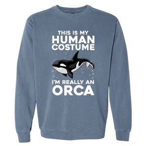 Cool Orca Sea Ocean Animal Orca Lover Garment-Dyed Sweatshirt