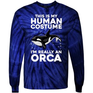 Cool Orca Sea Ocean Animal Orca Lover Tie-Dye Long Sleeve Shirt