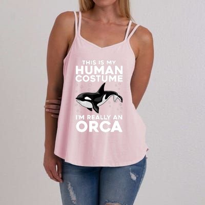 Cool Orca Sea Ocean Animal Orca Lover Women's Strappy Tank