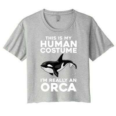 Cool Orca Sea Ocean Animal Orca Lover Women's Crop Top Tee