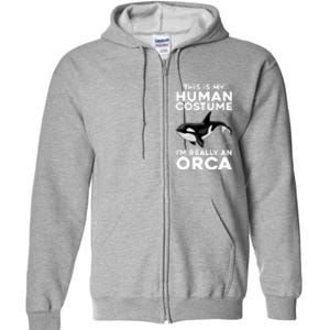 Cool Orca Sea Ocean Animal Orca Lover Full Zip Hoodie