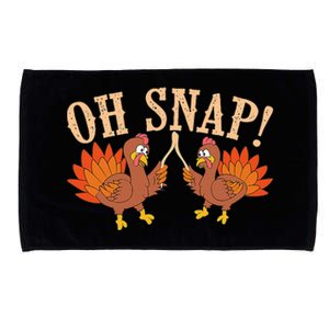 Cool Oh Snap! Funny Turkey With Wishbone Thanksgiving Microfiber Hand Towel