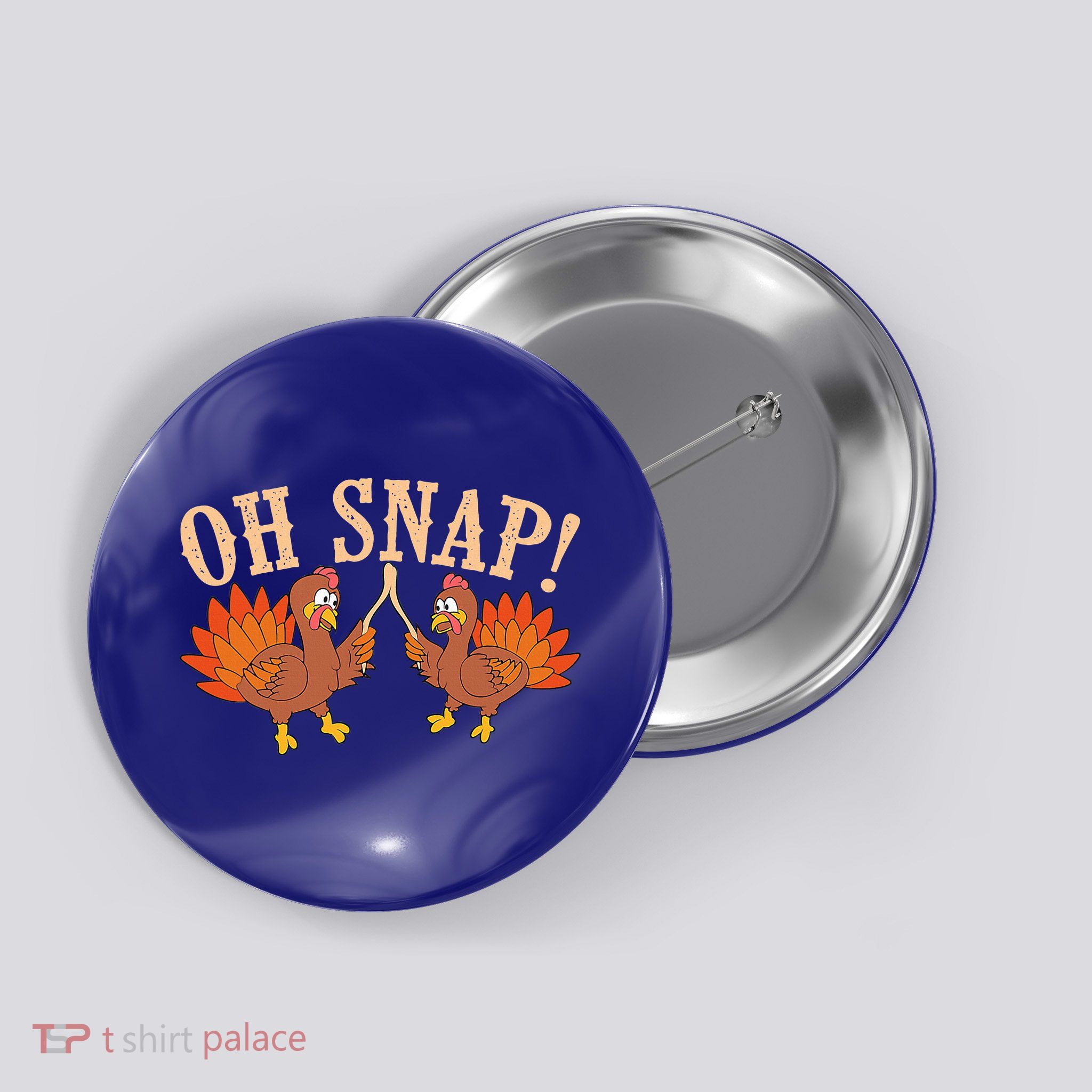 Cool Oh Snap! Funny Turkey With Wishbone Thanksgiving Button