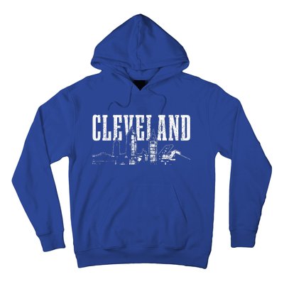 Cleveland Ohio Skyline Pride Vintage Cleveland Hoodie