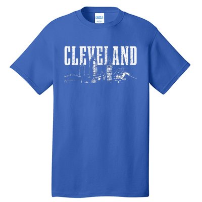 Cleveland Ohio Skyline Pride Vintage Cleveland Tall T-Shirt