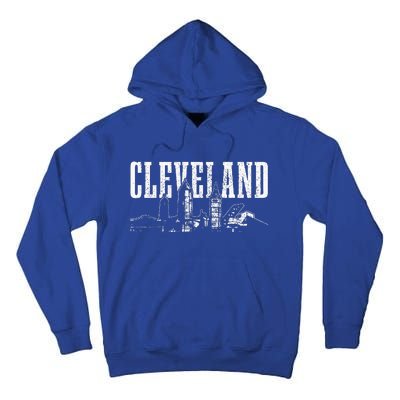 Cleveland Ohio Skyline Pride Vintage Cleveland Tall Hoodie