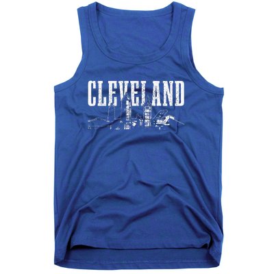 Cleveland Ohio Skyline Pride Vintage Cleveland Tank Top