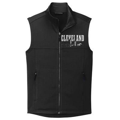 Cleveland Ohio Skyline Pride Vintage Cleveland Collective Smooth Fleece Vest