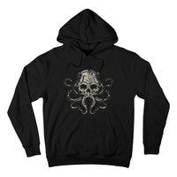 Creepy Octopus Skull Sea Monster Kraken Scuba Diver Goth Hoodie