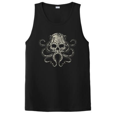 Creepy Octopus Skull Sea Monster Kraken Scuba Diver Goth PosiCharge Competitor Tank