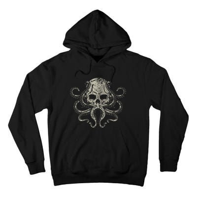 Creepy Octopus Skull Sea Monster Kraken Scuba Diver Goth Tall Hoodie